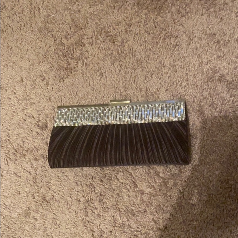 Black and silver clutch